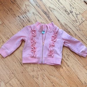 Janie and Jack zip ruffle sweatshirt toddler girl